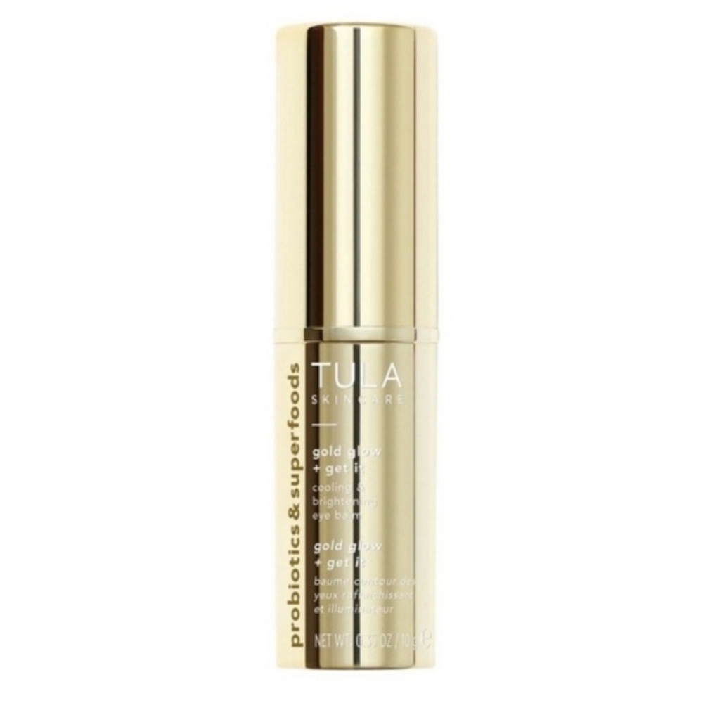 Tula Skincare Gold Glow & Get It Cooling & Brightening Eye Balm, 10g, NIB